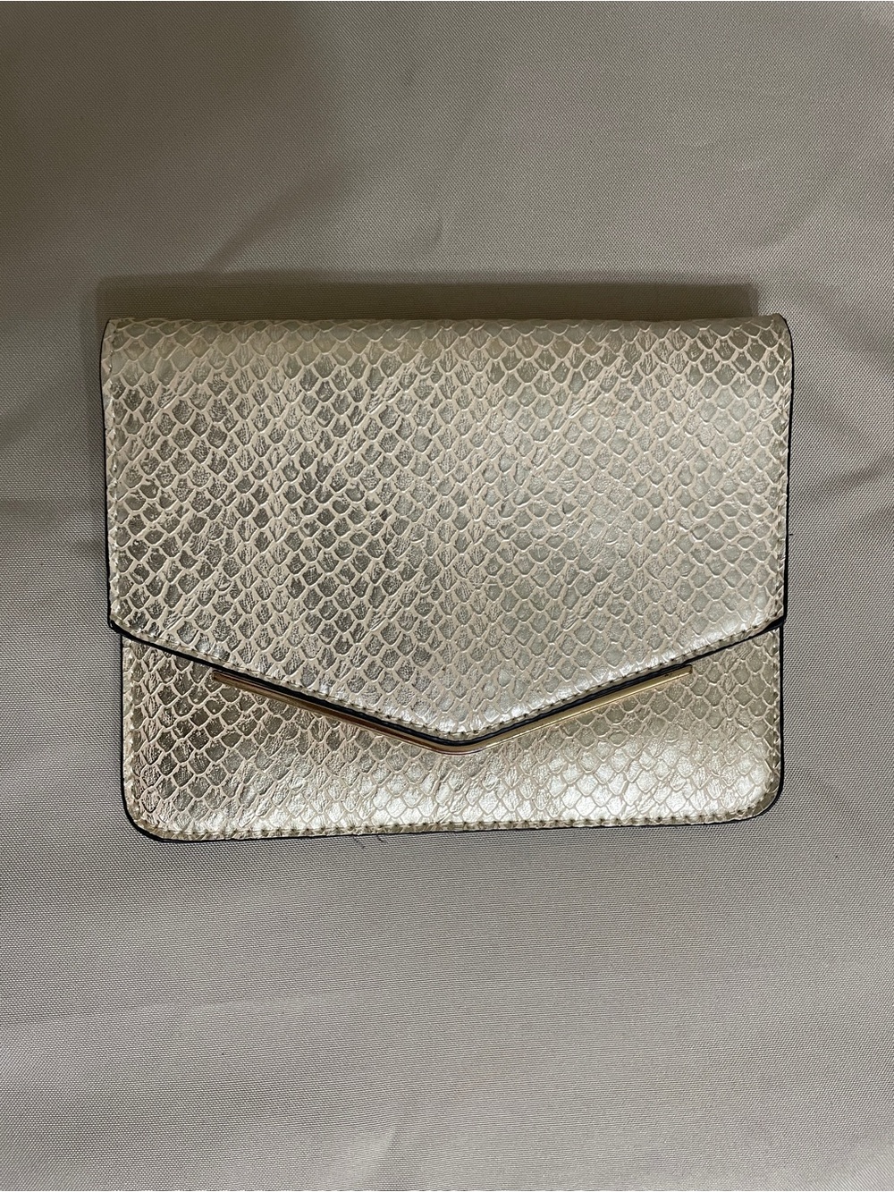Gold Textured Envelope Clutch - Women Bags